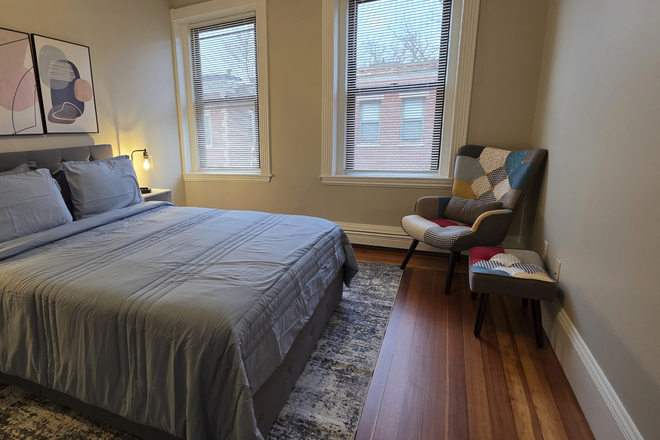 Bedroom #1 - Spacious and Fully Furnished Rooms for Rent – Steps to Red Line | 2 stops to JFK/UMass