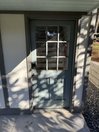 Entry Door - Carriage House Studio Rental - 5 min from Campus