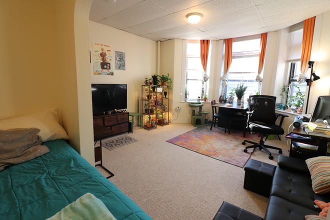 living area - Massive Fenway studio with sleeping alcove for 9/1 Apartments