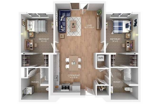 Floor plan of the apartment - 551 North
