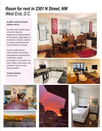 Fully furnished bedroom/bathroom in this condo - Female roommate wanted - Chic West End Condo