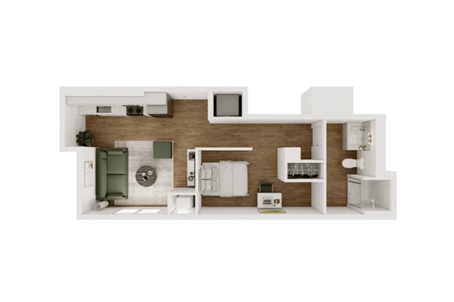 Floorplan - Ari on Fourth - 1 Bedroom | August Lease