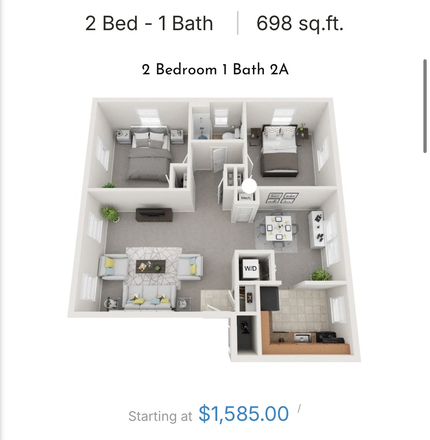 Overall room view - Donnybrook Apartments
