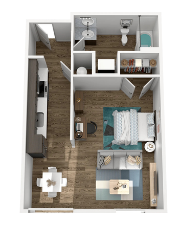 Floor plan of unit - Wabash Lofts