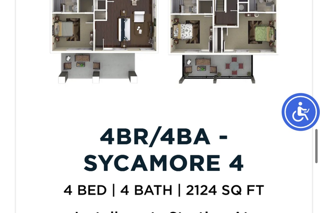 Full Unit Floorplan - The Retreat West Apartments