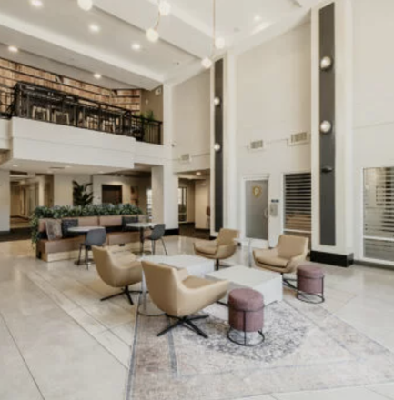 Lobby - Pavillion Apartments- Private Room/Bath and First Month Rent Covered