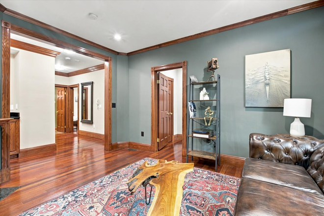 Living Room - 9 Strathmore #2 Secluded Street in Cleveland Circle Abutting T and BC shuttle - Available Furnished Triplex