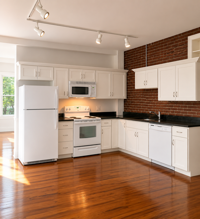 Kitchen w hardwood - Location, Wow & Utilities included! Flex start date 7/15 8/1 or 8/15 Great for three or four peop Apartments