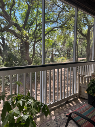 View from Screened-In Porch - Shem Creek Estuary - Furnished 1BR with Screened-In Porch, Pool, Dock, Creekside Apartments