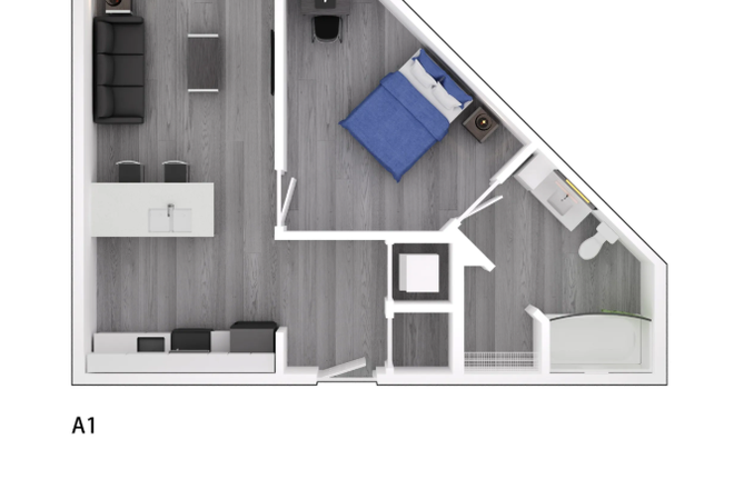 Floorplan - LEASE TAKEOVER–1 BDRM UNIT W/PARKING PASS $1,000 CASH INCENTIVE PARK PLACE NAU 3 MIN WALK TO CAMPUS