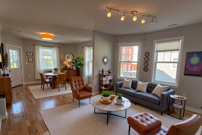 living room - Gorgeous 2bd//2ba in Dorchester Ctr across from park! PARKING INCLUDED