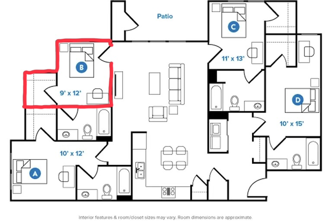 Floor plan layout - Yugo Charlotte Downs
