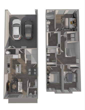 Floor Plan for our place!! - Avenza Townhomes, 5 minutes from CU Anschutz