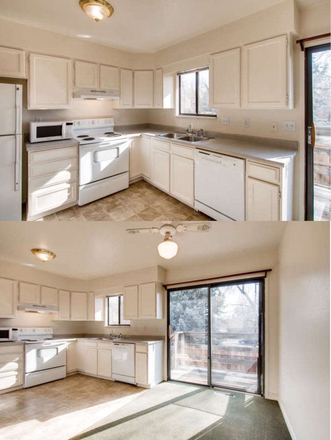 Kitchen - comes fully furnished, these photos were pulled off the property listing. - Townhome next to flatirons golf course & east campus