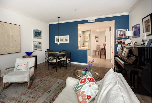 Living area - Bankers Hill Furnished Room with Private Bath, Workspace and Secure Garage Parking