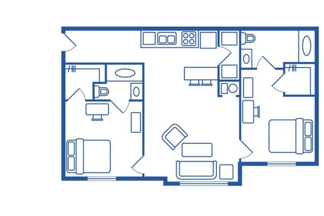 Bedrooms are oposites, making more private - Alight Stillwater 2Bath/ 2 Bed room