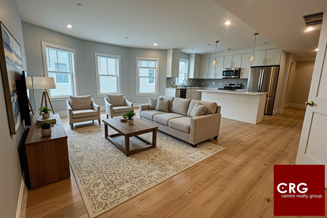 living room/kitchen (virtually staged) - **NO BROKERS FEE!** New construction! 3Bed/2Bath LAUNDRY IN UNIT! Apartments