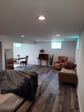 View from entrance - $945 - Recent Reno, furnished, oversized suite w/private entrance, kitchenette