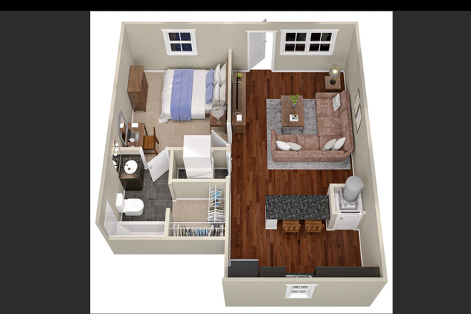 First floor bedroom layout (not guaranteed - High Pointe Cottages Relet