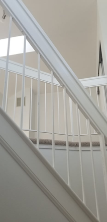 stairs leading to the loft - Rooms in thome for females-Haymarket Ct-East Windsor