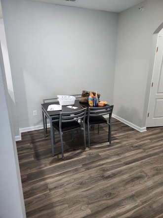 Dining common area from first move in. - Lodge On The Trail Apartments