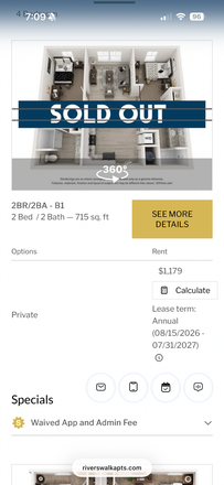 Floor plan overview - Riverswalk Apartments
