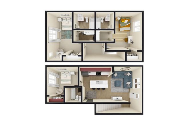 2 level floor plan - The Quarters Ames
