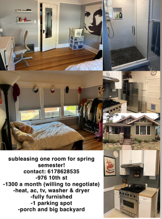 listing - SPRING SUBLEASE house 10 min walk from campus!