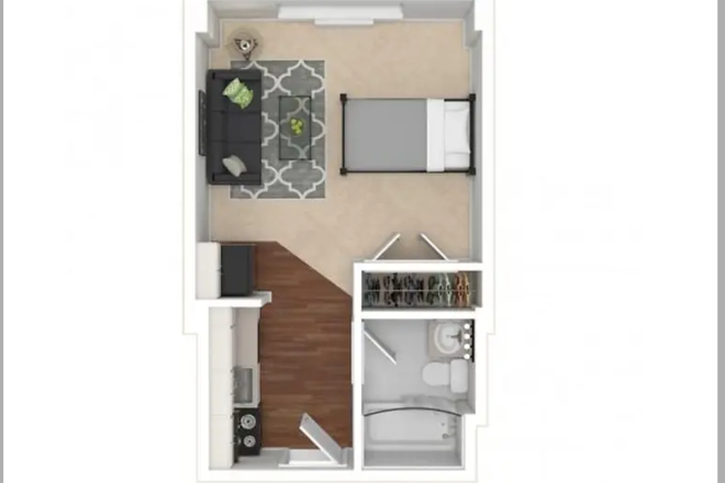Floorplan of studio classic - Yugo Campus Towers Studio