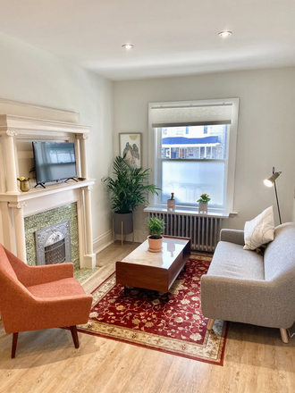Living Room - Furnished + All Inclusive Dundas West 1 bedroom Apartment with Private Patio