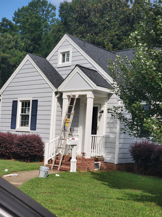 Exterior, new portico built in 2024 - 2 bedrooms available June 1, 2026 in clean, cozy, near campus house