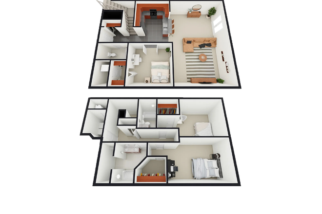 You will be in the bedroom upstairs that leads to the shared bathroom. - Gaslight village