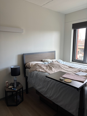Bed (full-sized XL bed, dresser) - Studio Apartment on Campus
