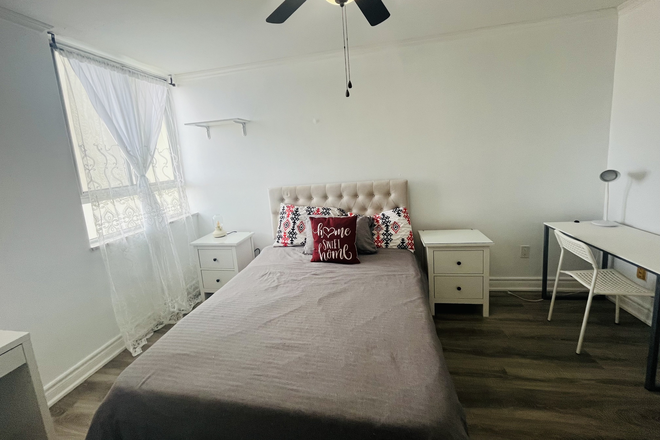 Bedroom B: $980 Private room with Double sized bed - Private room for female in a shared condo unit at Massey Square, Utilities included!