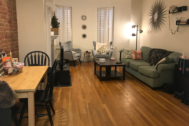 1 - Renovated 2 bedroom on Symphony Road with high ceilings, exposed brick, laundry