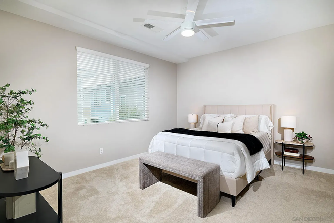Master Bedroom - 3 Rooms Available in Like-New Townhome in Mira Mesa Gated Community