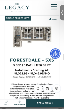 Floor Plan - Legacy at Centennial