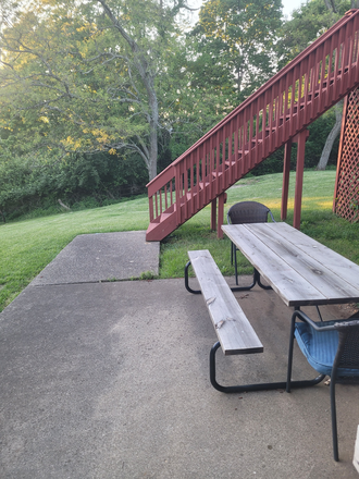 patio outside entrance to basement apartment - All-Utilities-Included Basement Apartment in Quiet Neighborhood- Ideal for Graduate Students