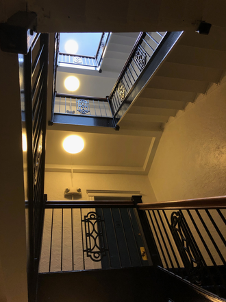 Stairwell to apartment - Lovely one bedroom apartment in a charming and quiet old building, 5 min from Harvard Square