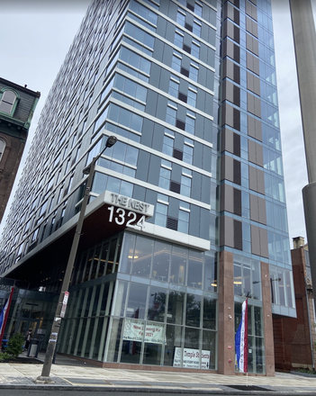 building exterior - The Nest at 1324 – Modern Student Housing near Temple University
