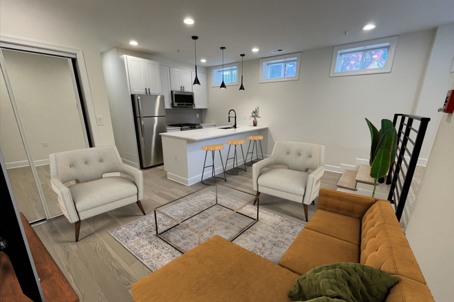 Living / kitchen staged - 75 Florida Ave NW Unit 1