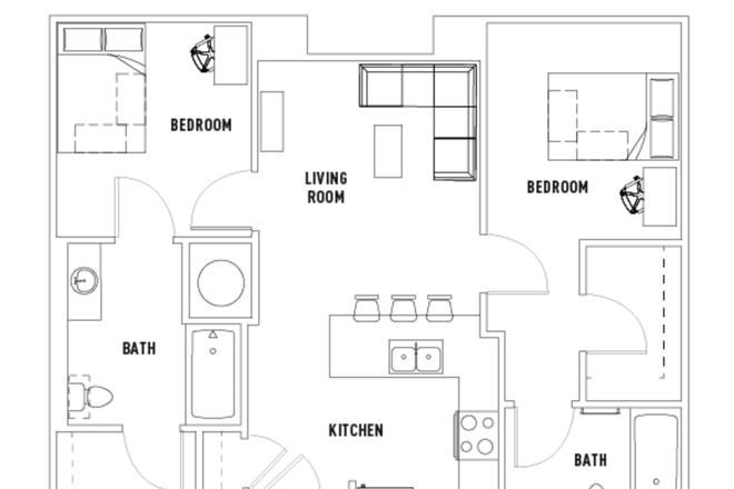 layout - Private Bed and Bath On Campus Apartment