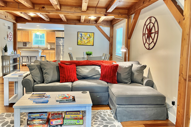 Open Living / Dining / Kitchen - In-Town Rental at Bike Path - Close to everything (Rock Spot, Brickleys, Restaurants, RIPTA, etc)