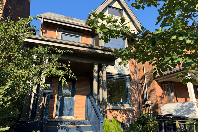 Front of house - Renovated Bachelor unit in basement of detached house on Broadview Ave./south of Danforth