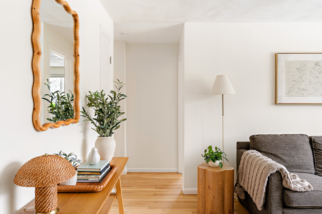 Living room - Fully Furnished Two-Bedroom Between Harvard & MIT