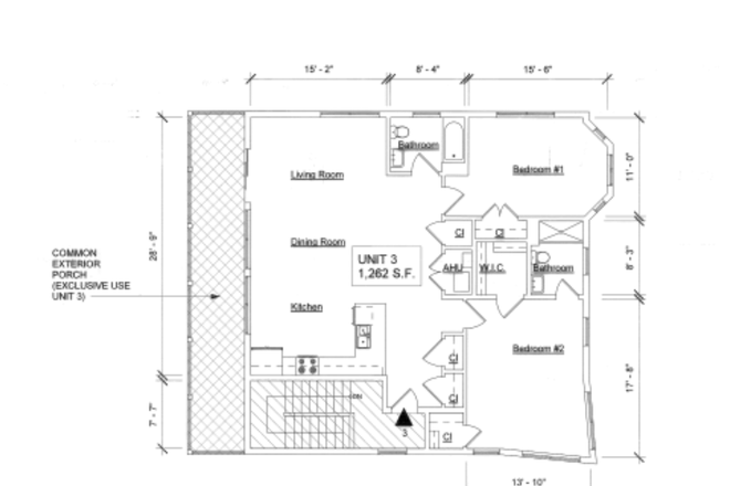 Full unit floor plan – bedroom 2 occupied by me - Private Room and bathroom in 2 Bed / 2 Bath in Roxbury – near Orange line