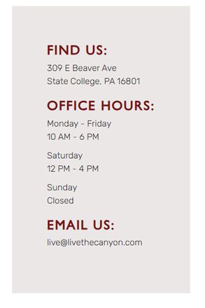 The Canyon contact information - Cedarbrook at The Canyon