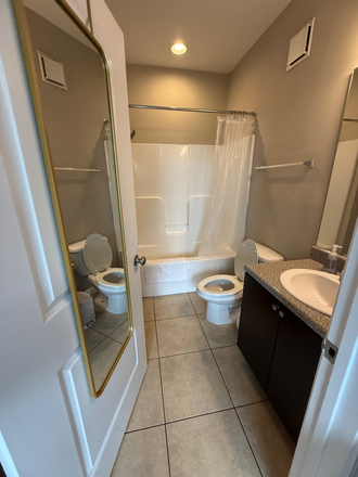 Bathroom connected inside room only and walk in closet is connected inside the bathroom - State on Campus Apartments