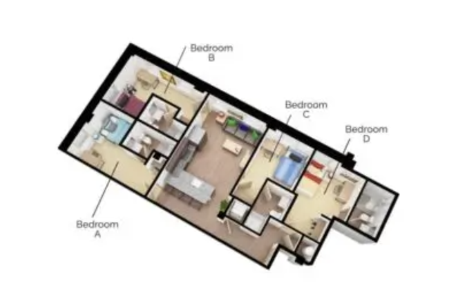 Bedroom A - The Academy on Charles Street