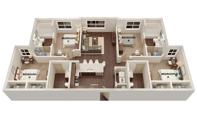 Floor Plan - The Hayward Student Living Apartments